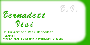 bernadett visi business card